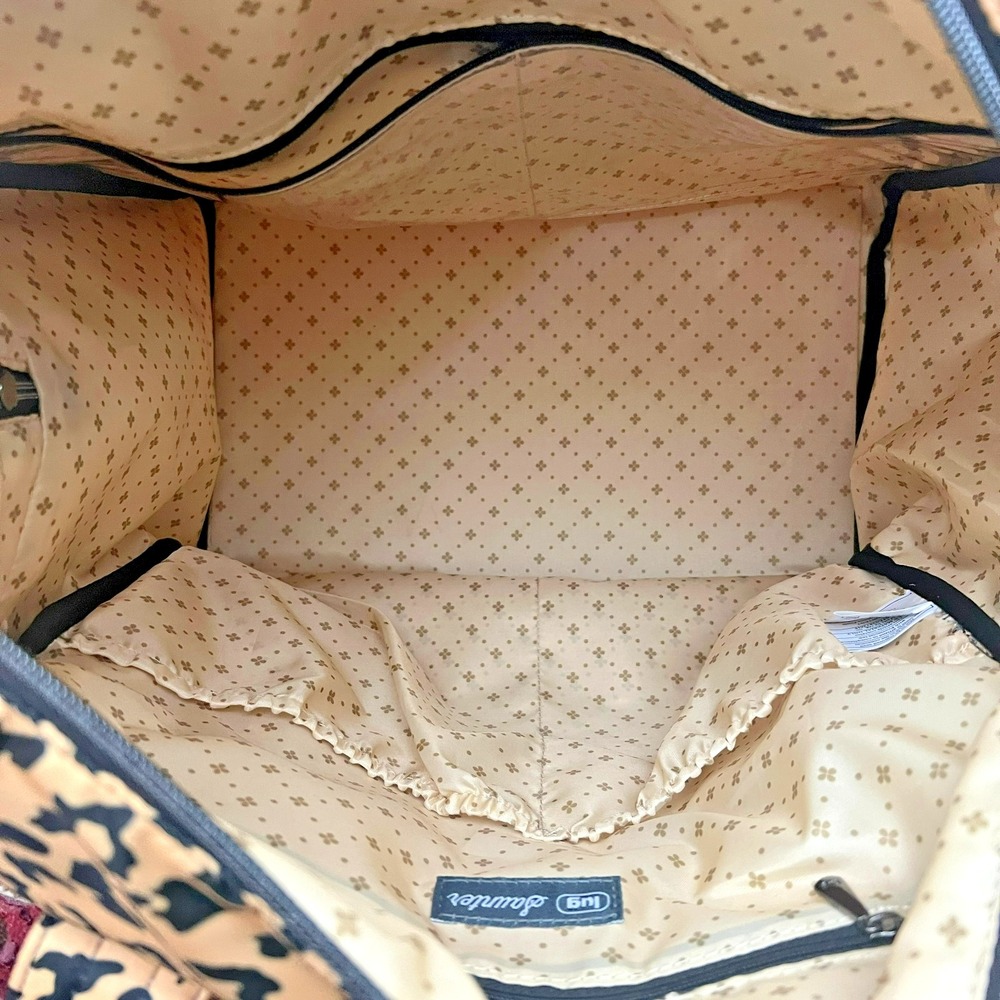 NWT‎ Lug Saunter Leopard Print Overnight Travel Weekender Duffel Bag with Pouch - Picture 8 of 13